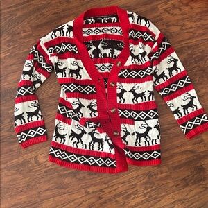 Chic Reindeer Pattern Cardigan